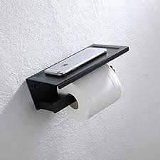 Home Lody Support Mural Porte Rouleau De Papier Toilette Noir Porte Papier Toilette 2 En 1 Avec Etagere Porte Ro Porte Papier Toilette Toilettes Deco Toilettes