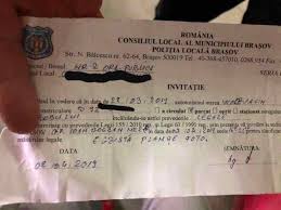 Foto InvitaÈ›ie ViralÄƒ De La PoliÈ›ia LocalÄƒ Soferul Unui Autoturism Wollvagin Parcat Neregulamentar Chemat SÄƒ Se Prezinte La Sediu Pentru CÄƒ EgzistÄƒ Plamse Foto Ziarul Unirea