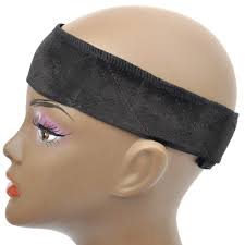 GEX Flexible Velvet Wig Grip Scarf Head Band Adjustable Fastern Black