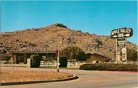 1950s Entrance To Apple Valley Inn Apple Valley California Postcard California Postcard Apple Valley Victorville California
