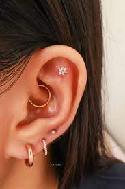 Popular Multiple Cartilage Ear Piercing Ideas Flower Earring Studs Hoop Rings Www Impuria Co Earings Piercings Belly Piercing Jewelry Nose Piercing Jewelry