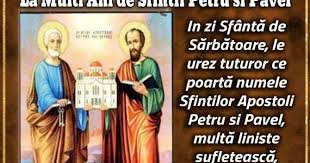 Lucrările de construcţie şi amenajare au fost initiate de primarul gheorghe tomoiaga, soţia irina şi copiii (pr. La MulÈ›i Ani De Sf Petru È™i Pavel 2018 La MulÈ›i Ani Petru Paula Petre Paul Antena 1