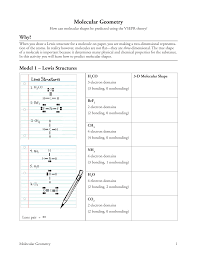 3 7 Pogil Molecular Geometry