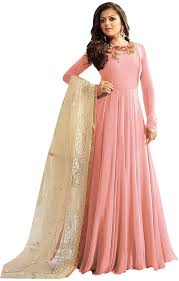 Faux Georgette Anarkali Kurta Affiliate Link Dresses Anarkali Dress Ladies Gown