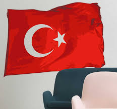 Veel internationals erkennen dit door in turkije hun regionale hoofdkwartier te zetten voor deze regio's. Turkse Vlag Muursticker Tenstickers