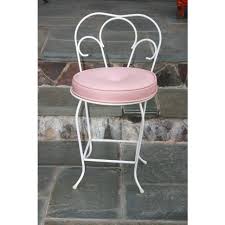 Vintage upcycled metal vanity stool. Vintage Mid Century White Metal Vanity Chair Chairish