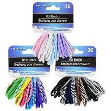 Solid And Striped Hair Elastics 36 Ct Packs Hair Elastics Solid And Striped Styling Tools