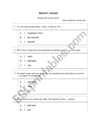 We did not find results for: Clauses Of Manner Exercise Esl Worksheet By Midzulja