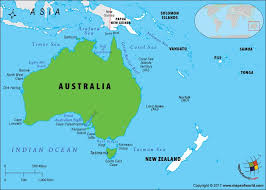 Oceania Map Highlighting Australia Hamilton Island Australia Australian Maps Map