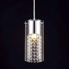 Tayanuc Crystal Ceiling Pendant Light Fixture Chrome Finish Crystal Glass Ceiling Hanging Pendant Ligh Hanging Pendants Ceiling Pendant Lights Pendant Fixture