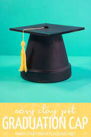 Clay Pot Graduation Cap Graduation Party Centerpieces Diy Graduation Decorations Graduation Diy
