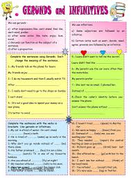Gerunds And Infinitives English Grammar English Grammar Worksheets Teaching English Grammar