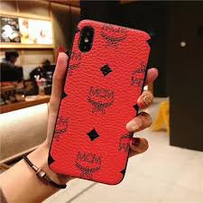 25 52 Unique Skin Mcm Leather Back Cases For Iphone 11 Pro Max Red Iphone Cases Case Iphone