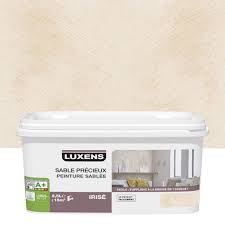 Peinture Decorative Sable Precieux Luxens Blanc Lin 6 2 5 L Peinture Effet Sable Gris Galet Peinture Decorative sable precieux luxens blanc lin
