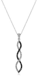 Black And White Diamond Intertwining Infinity Necklace Earrings And Bracelet Pin On Diamond Necklaces