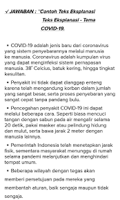 Contoh Teks Eksplanasi Tentang Covid 19 Berdasarkan Struktur Dan Kebangsaannya Brainly Co Id