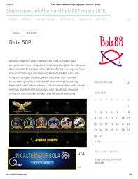 Data Hasil Pengeluaran Togel Singapura Data Sgp Terbaru By Bola88 Issuu