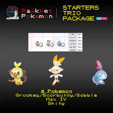 In these new pokemon games, the encounter for the starter right at the beginning. Buy All 3 Galar Starters For Pokemon Sword Shield Rawkhet Pokemon