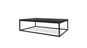 Table basse ronde bois noir et métal noir d80 x h30 cm lace. Prairie Table Basse Rectangle En Marbre Noir Et Metal Noir Tema Home