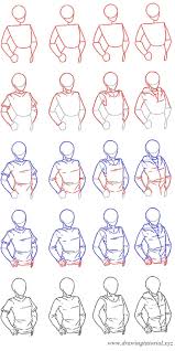 Hoodies have been a popular clothing item since the 1970s, though hoodies are now ranked with blue jeans as a high fashion item, both transcending the original utilitarian purpose of the items. How To Draw Clothing How To Draw A Man Or A Woman Wearing A T Shirt A Top Or A Hoodie Step By Step Tutorial Drawi Lips Drawing Drawing Tutorial Drawings