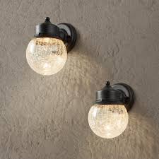 Hampton Bay Sandy Black Outdoor Led Wall Lantern Sconce 2 Pack 18230 The Home Depot