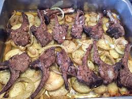 Need an easy dinner fix for two tonight? Baked Lamb Chops On A Bed Of Onions Potatoes Culinae Mundi