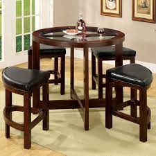 Jinie 5 Piece Counter Height Dining Set Round Counter Height Table Counter Height Dining Table Counter Height Pub Table