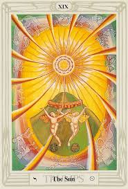 Boho chic design vector golden isolated on black background. The Sun In Art Wild Woman Tarot