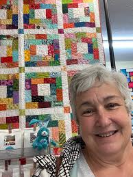 The cute Hopper at Park Bench Quilt Shop in Midland!