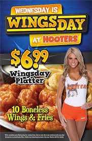 Looking for food near me? Hooters Wingsday Wednesday Is Back By Popular Demand Hooters