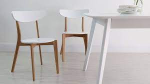 Senn Oak And White Dining Chair White Dining Chairs Dining Chairs Colored Dining Chairs