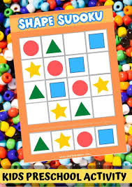 These sudoku for kids have been specially designed for beginning puzzle solvers. Shape Sudoku For Kids Craft Play Learn