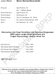 Contoh kertas kerja yang sederhana dalam melakukan identifikasi. Reviu Kertas Kerja Audit Pdf Download Gratis