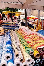 Provencal Fabrics At A Nice Market Not To Mention The Fabulous Spices Flowers That I Saw One Of My Favorite Markets Provence France France Travel Provence