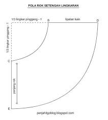 Dengan memakai rok ini maka seorang wanita akan terlihat semakin anggun dan feminim jika di. Pola Rok Setengah Lingkaran Pola Rok Pola Menggambar Pola