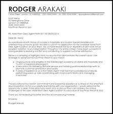 Maybe you would like to learn more about one of these? Hotel Front Desk Agent Cover Letter Sample Cover Letter Templates Examples