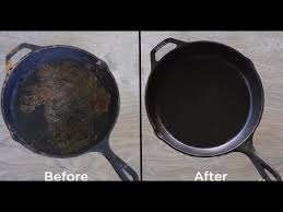 Try This Method To Transform A Rusty Cast Iron Skillet Or Pot Back Into A Shimmering Black Piec Cleaning Cast Iron Skillet Cast Iron Cleaning Cast Iron Skillet