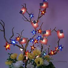 Just add your mini lights (incandscent or led), controller and a few other items and you are ready! 4th Of July Lights Battery Operated Red White And Blue Lights 10ft 30 Led Star American