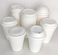Compostable Coffee Flat Dome Cup Lid Disposable Eco Friendly ...