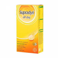 Supradyn All Day 30 Efervesan Tablet Portakal Aromasi Koenzim Q10 Icerir Turuncu Portakal