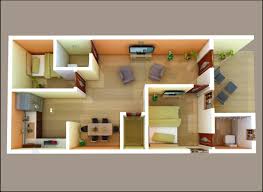 2 bedroom house plans 3d. Best 3d Floor Plan 2bhk Contemporary Modern House Plan India
