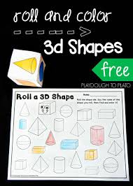 Roll And Color 3d Shapes Playdough To Plato Shapes Kindergarten Preschool Math Kindergarten Math