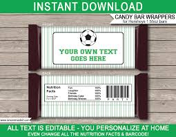 This is a very popular label if you need to show the nutritions fact in a powerpoint presentation then you can use a free nutrition facts generator tool like the one that we will introduce. Soccer Hershey Candy Bar Wrappers Personalized Candy Bars