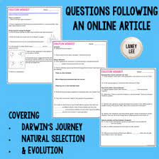 You may have heard the phrase, 'survival of the fittest'. Darwin Natural Selection Evolution Webquest Pdf Digital Versions