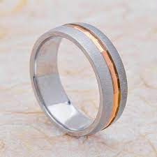 14k Rose And White Gold Mens Wedding Band Mens Band Men S Etsy Mens Wedding Bands White Gold Mens Wedding Bands Men S Wedding Ring