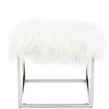 Free sample dining side grey teal dinner royal bedroom pink brown vanity blue upholstered room stainless steel velvet chair. Patton White Fur Nickel Vanity Stool