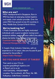 Search and apply for the leading fresh graduate job offers. Supply Chain Industry Veterans Fresh Graduates Job Vacancies At The Landmark Colombo 03