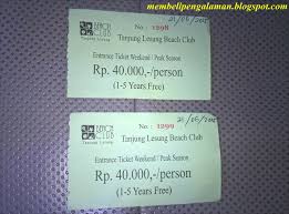 Akan ada potongan harga jika rombongan dengan memberikan surat. Tiket Masuk Tanjung Lesung Banten Indonesia 2019