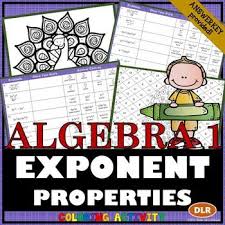 Documents similar to exponents activity. Exponent Rules Coloring Activity Exponent Rules Exponents Color Activities