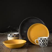 Mustard Sold In Sets Of 2 Loza Platos De Postre Platos